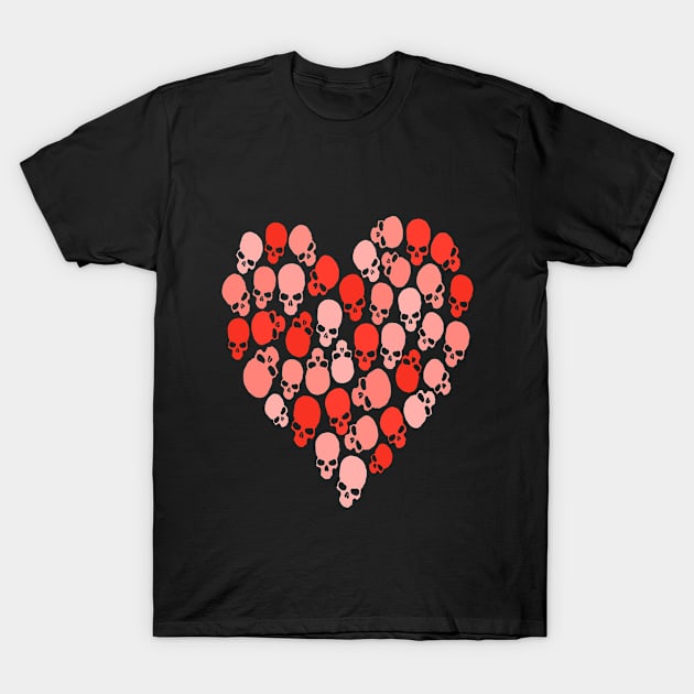 Valentine Day Cupid Skull Heart Boy Girl Toddler Skull Valentine Gift T-Shirt by BeHappy12